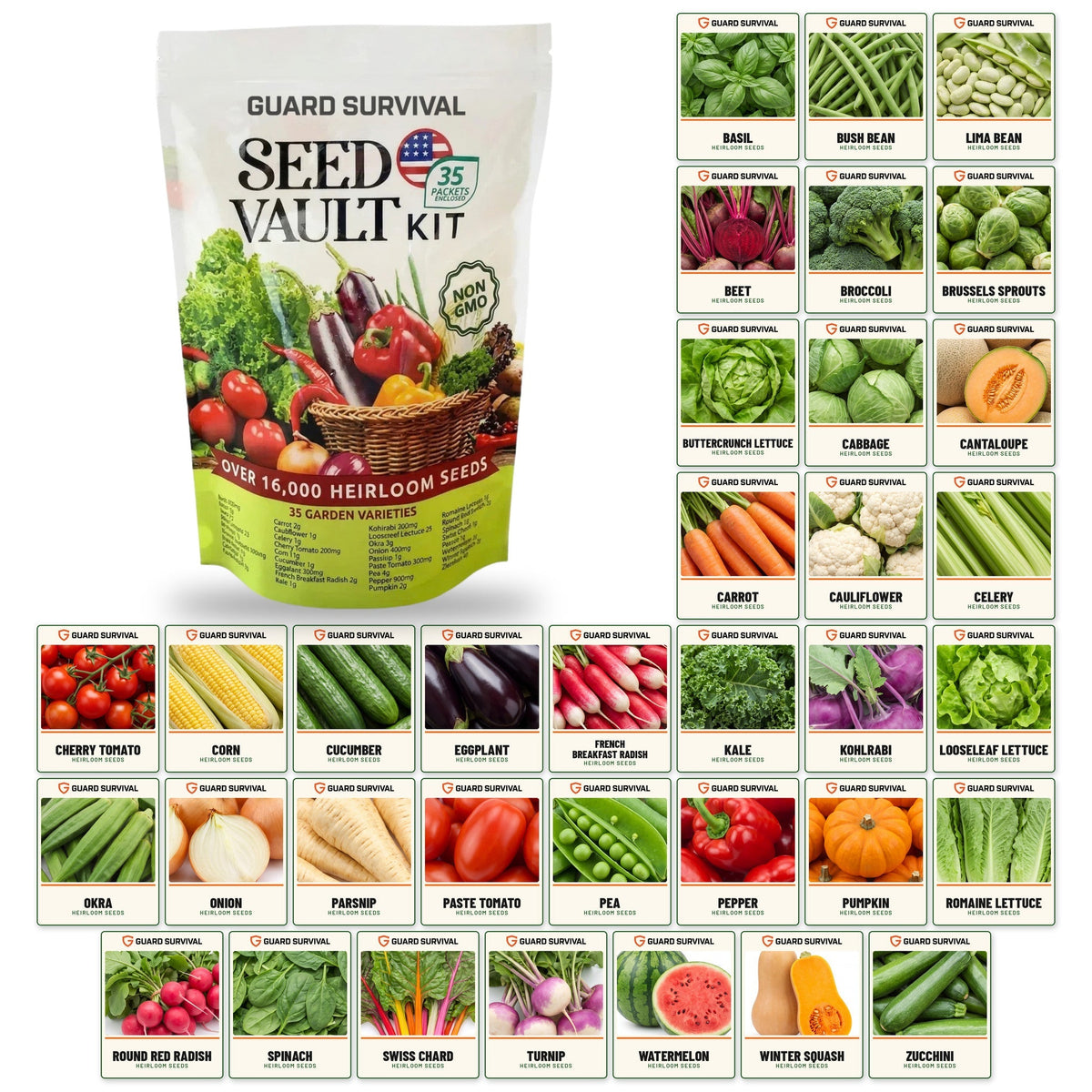 Guard Survival™ Heirloom Seed Vault Kit